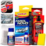 Kit Revitalizador Farol Novo Luxcar Tira Riscos E Manchas