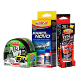 Kit Revitalizador Farol Tira Riscos Plast Luxcar