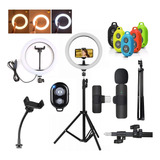 Kit Ring Light Led Tripe 2m Bt E Microfone Sem Fio