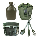 Kit River Cantil Porta Cantil Talher Caneca Impactus Verde