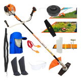 Kit Roçadeira Vr430s Óculos Protetor Auditivo Perneira
