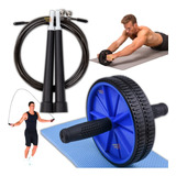Kit Roda Aparelho Abdominal Corda De Pular Crossfit Treino
