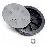 Kit Roda Com Trava E Calota Para Karcher Hd 6 15 Compacta