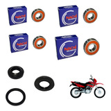 Kit Rolamento Retentor Rodas Nxr 125 150 Bros Freio Tambor