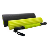 Kit Rolo Foam Roller Massagem Liberação Miofascial 3 Em 1