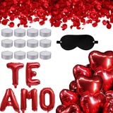 Kit Romântico 11 Balões 300 Pétalas 10 Velas Te Amo Venda