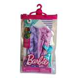 Kit Roupa Barbie Vestido Rosa/lilás Mattel Hbv31