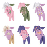 Kit Roupa Bebe 18 Peças Body E Calça 100 Algodão Premium