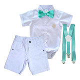 Kit Roupa Bebe Menino Social Batizado Casamento Estiloso Top