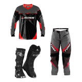 Kit Roupa Bota Trilha Motocross Pro Tork Insane X 2019