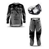 Kit Roupa Calca Camisa Óculos De Motocross Off Road Pro Tork