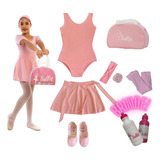 Kit Roupa De Ballet 7 Itens Bale Infantil Collant Regata