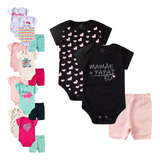 Kit Roupa De Bebê 9 Pçs Body E Bermudinha Verão Atacado
