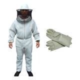 Kit Roupa E Luva Branca Apicultor 100 Antiferroadas Abelha