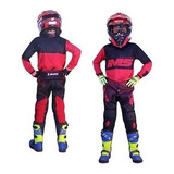 Kit Roupa Ims Army Vermelho Calça Camisa Infantil Enduro