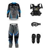 Kit Roupa Infantil Motocross Trilha Acessórios De Proteção