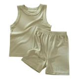 Kit Roupa Infantil Verão Regata Bermuda