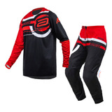 Kit Roupa Trilha Motocross Asw Image Target 24 Preto Vermelh