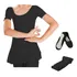 Kit Roupa Uniforme Ballet -collant C/ Saia + Meia +sapatilha