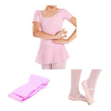 Kit Roupa Uniforme Ballet collant C Saia Meia sapatilha