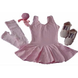 Kit Roupa Uniforme Figurino Ballet Jazz Aulas Infantil Df