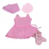 Kit Roupa Uniforme Figurino Ballet Rosa Aulas Infantil Df
