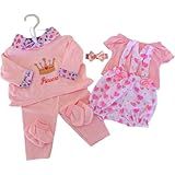 Kit Roupinha Bebê Reborn Jardineira Pijama Tiara