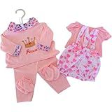 Kit Roupinha Boneca Bebê Mamãe Reborn Jardineira Pijama 5 Peças