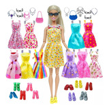 Kit Roupinha De Boneca Roupa Para Barbie Sapato E Acessórios