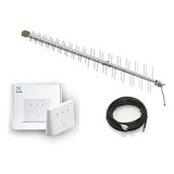 Kit Rural Internet Telefone Roteador Wifi Antena Cabos 3g 