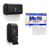 Kit Saboneteira Papeleira P Papel Toalha 1000 Folhas