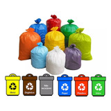 Kit Saco De Lixo Colorido 60l Litros 4 Cores 100 Cada Cor