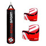 Kit Saco De Pancada 160cm 2 Luvas Bate Saco Stylo Cor 1 Adulto Vm 1 Infantil Vm