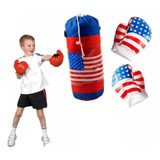 Kit Saco De Pancada Infantil Com Luvas De Box Esporte