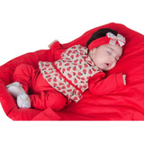 Kit Saída De Maternidade Joaninha Menina Vermelho Bebe