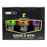 Kit Sais De Parrila Temperados Cantagallo Com Caixa Presente
