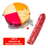 Kit Salame Artesanal Mineiro Queijo 4 Sabores Canastra