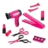 Kit Salão De Beleza Infantil Secador E Acessórios Menina 9pç