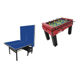 Kit Salão De Jogos Pebolim E Ping Pong Klopf Cód 10841052