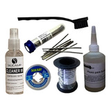 Kit Salva Chip Malha Dess Fluxo No Clean Solda Escova Smd