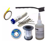 Kit Salva Chip Malha Dessolda Fluxo Solda Escova Kapton