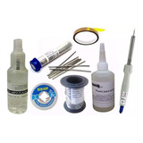 Kit Salva Chip Malha Fluxo Ferro Solda Escova Kapton