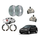 Kit Sapata Lona Tambor Cilindro Freio Traseiro Etios 1 3 1 5