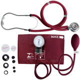 Kit Saúde Aferidor De Pressão Arterial Estetoscópio Vinho