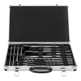 Kit Sds Plus Martelete 17pc Ponteiro Talhadeira Broca Maleta