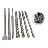 Kit Sds Plus Martelete Rompedor Brocas Talhadeira Ponteiro