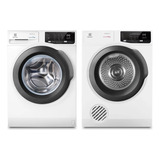 Kit Secador Piso 12kg Lavador 11kg Electrolux Branco 220v