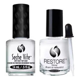 Kit Seche Vite Top Coat Seche Restore Diluente 14ml