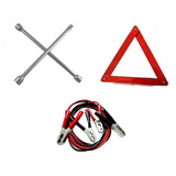 Kit Segurança Veículos Cabo Bateria Chave Roda Triangulo