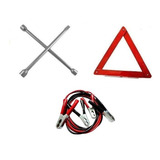 Kit Segurança Veículos Cabo Bateria Chave Roda Triangulo
